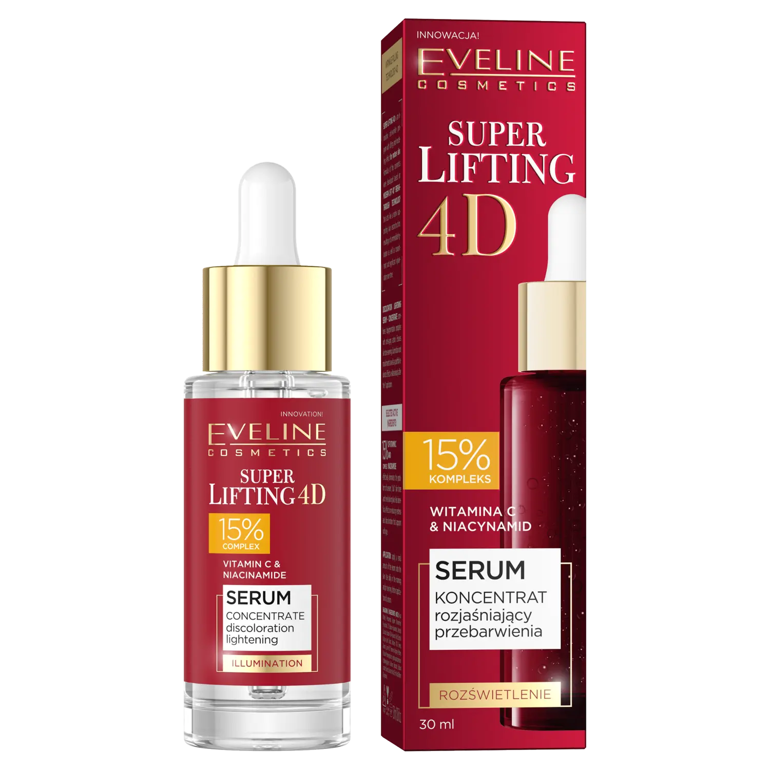 

Сыворотка-концентрат Eveline Cosmetics Super Lifting 4D, 30 мл