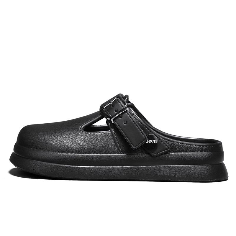 Jeep Закрытые тапочки унисекс черные, цвет Black