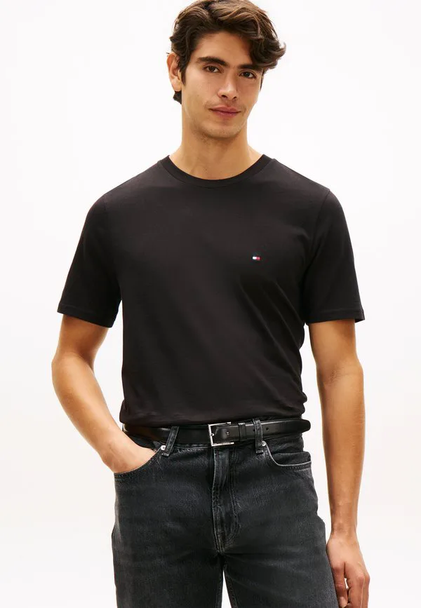 Эксклюзивная футболка с принтом флага на спине. Tommy Hilfiger, Black — фото 3