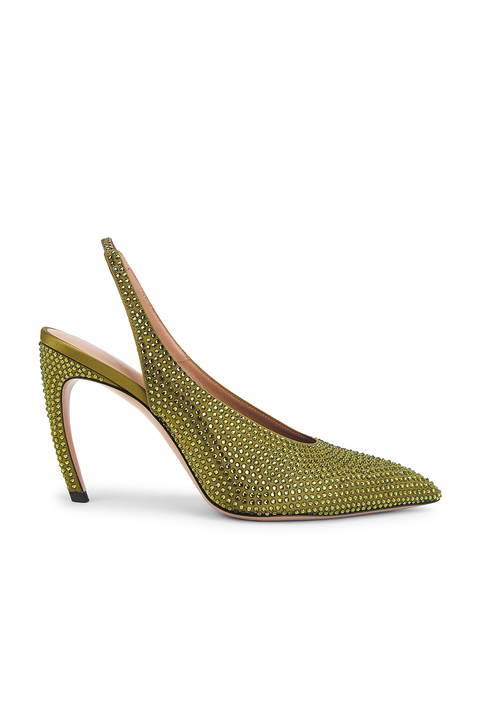 Туфли-лодочки Viper с ремешком на пятке The Attico, Military Green