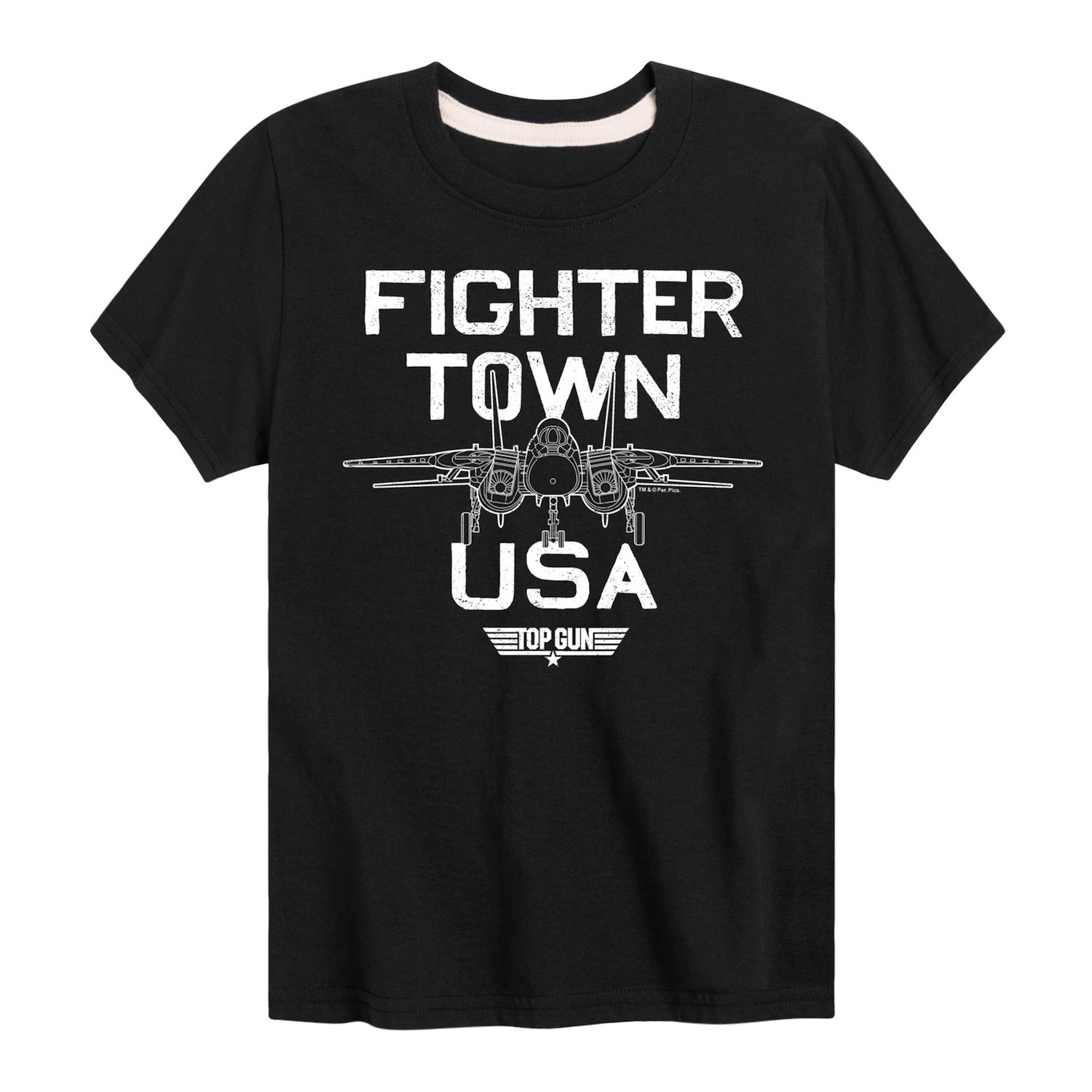 

Футболка с рисунком Top Gun Fighter Town для мальчиков 8–20 лет, США Licensed Character, черный