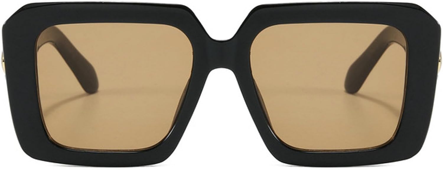 

Ретро-солнцезащитные очки квадратной формы для женщин и мужчин, модные очки большого размера со стразами, трендовые градиентные очки, очки с бриллиантами mincl, Black Brown