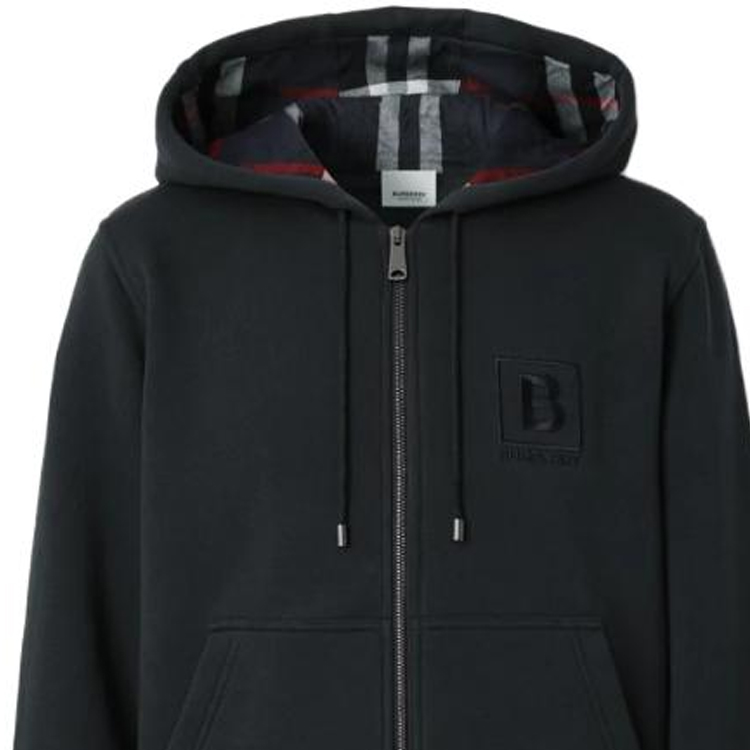 Толстовка Burberry графическая хлопковая с молнией, Marine синий — фото 4