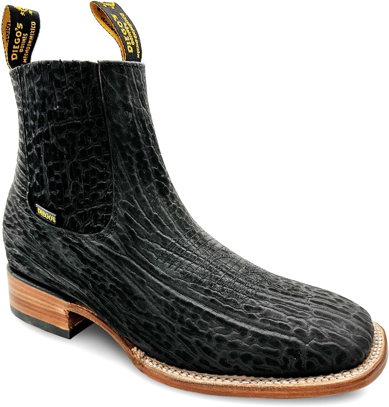 

Мужские вестерн-башмаки Western Shops с квадратным носком, ботинки-ковбои на щиколотке, классические ботинки Челси The Western Shops, черный