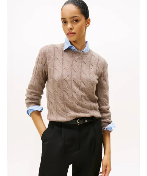 

Шерстяной свитер Regular fit Tommy Hilfiger, коричневый