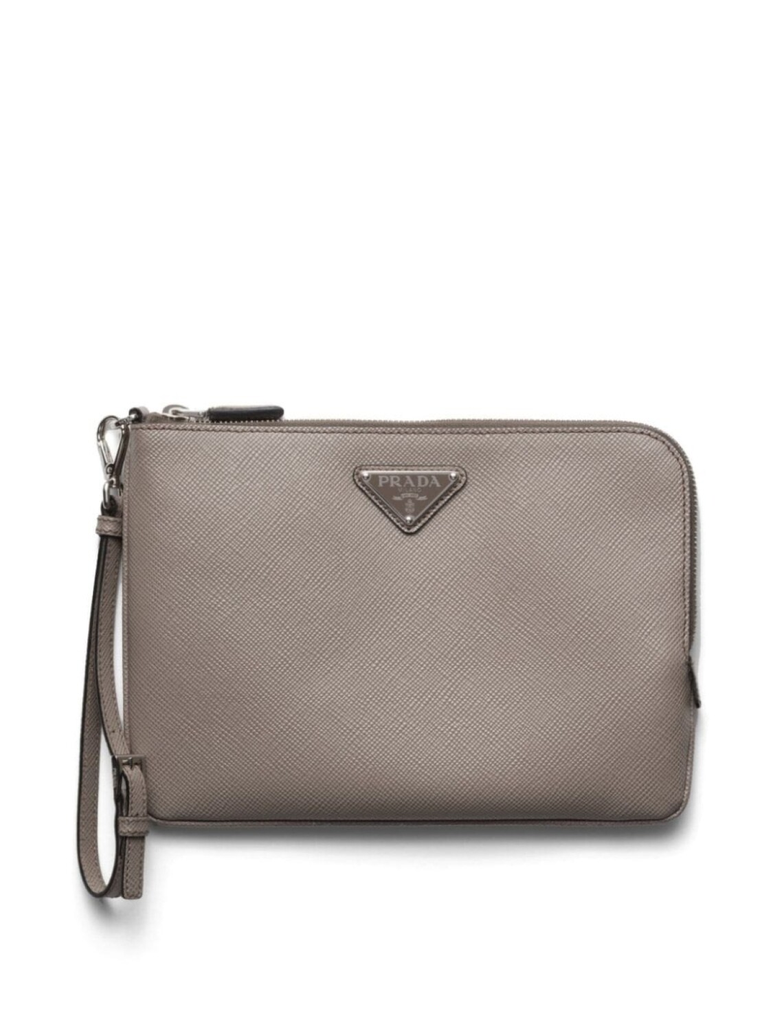 

Prada сумка из сафьяновой кожи с логотипом, серый