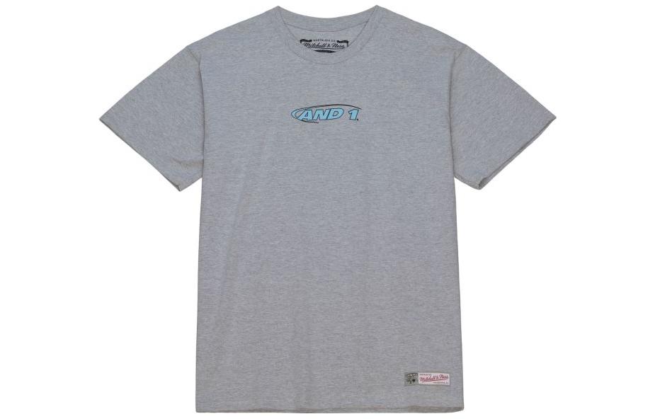 

Mitchell Ness Мужская футболка серого цвета с круглым вырезом, умеренно прямой крой, Серый, Mitchell Ness Мужская футболка серого цвета с круглым вырезом, умеренно прямой крой