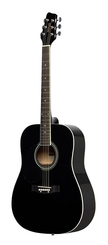 

Акустическая гитара Stagg Left-Handed Dreadnought Acoustic Guitar - Black - SA20D LH-BK