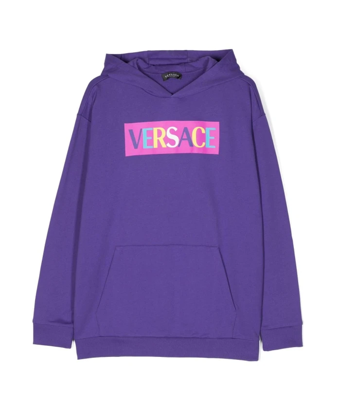 

Худи из хлопка Versace, фиолетовый