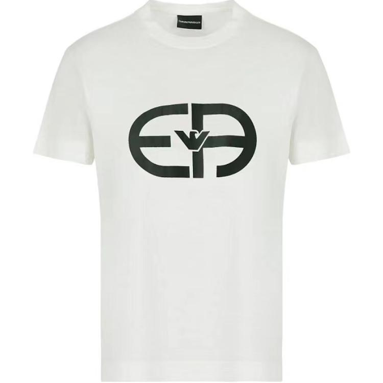 

Футболка с круглым вырезом и логотипом EMPORIO ARMANI, белый