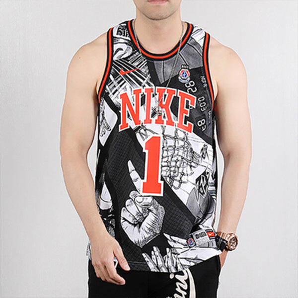 Майки dri fit школьная лига комиксов баскетбольный жилет майка мужская Nike, черный — фото 3