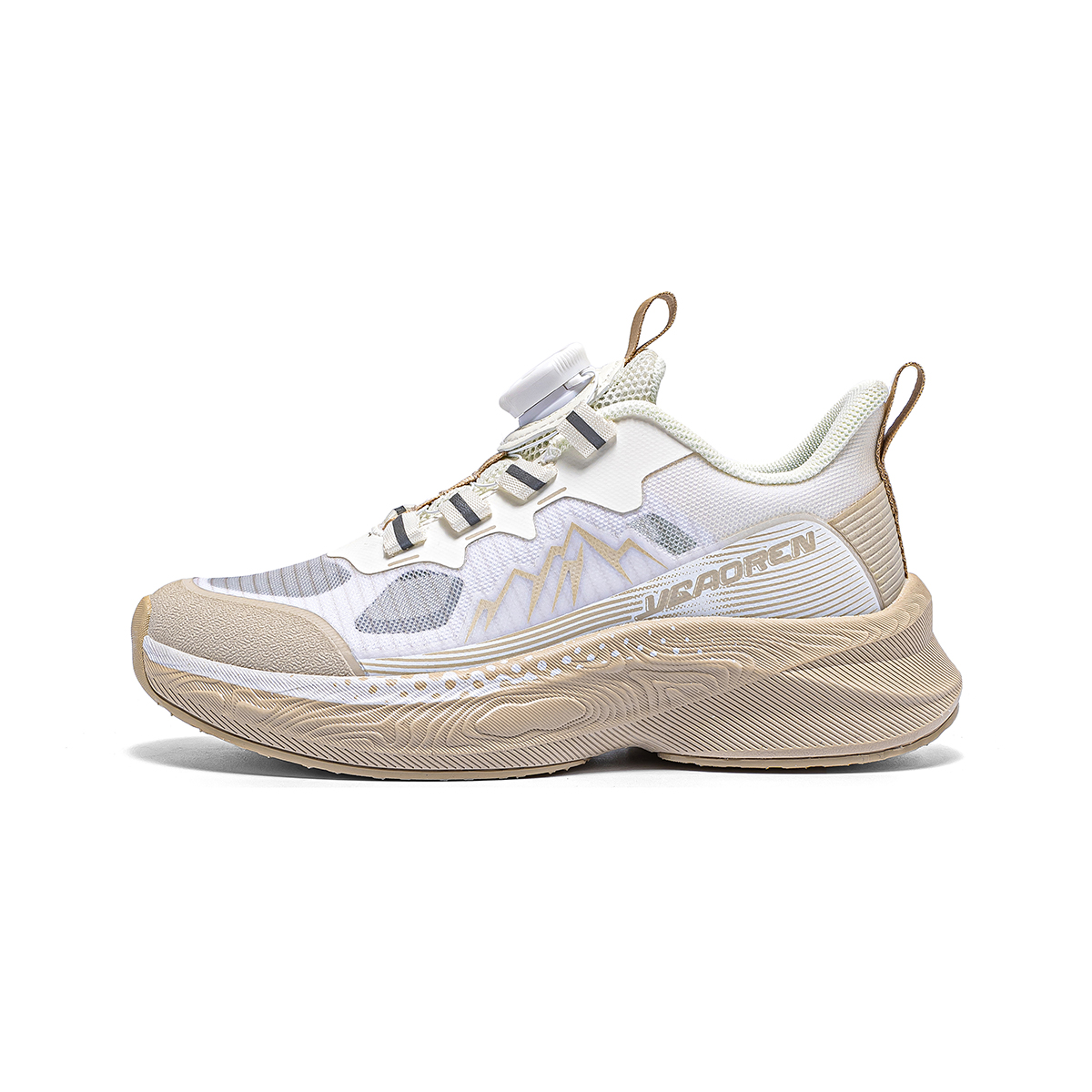 

Противоскользящие и дышащие детские кроссовки для бега Yonggao people, бежевый/коричневый