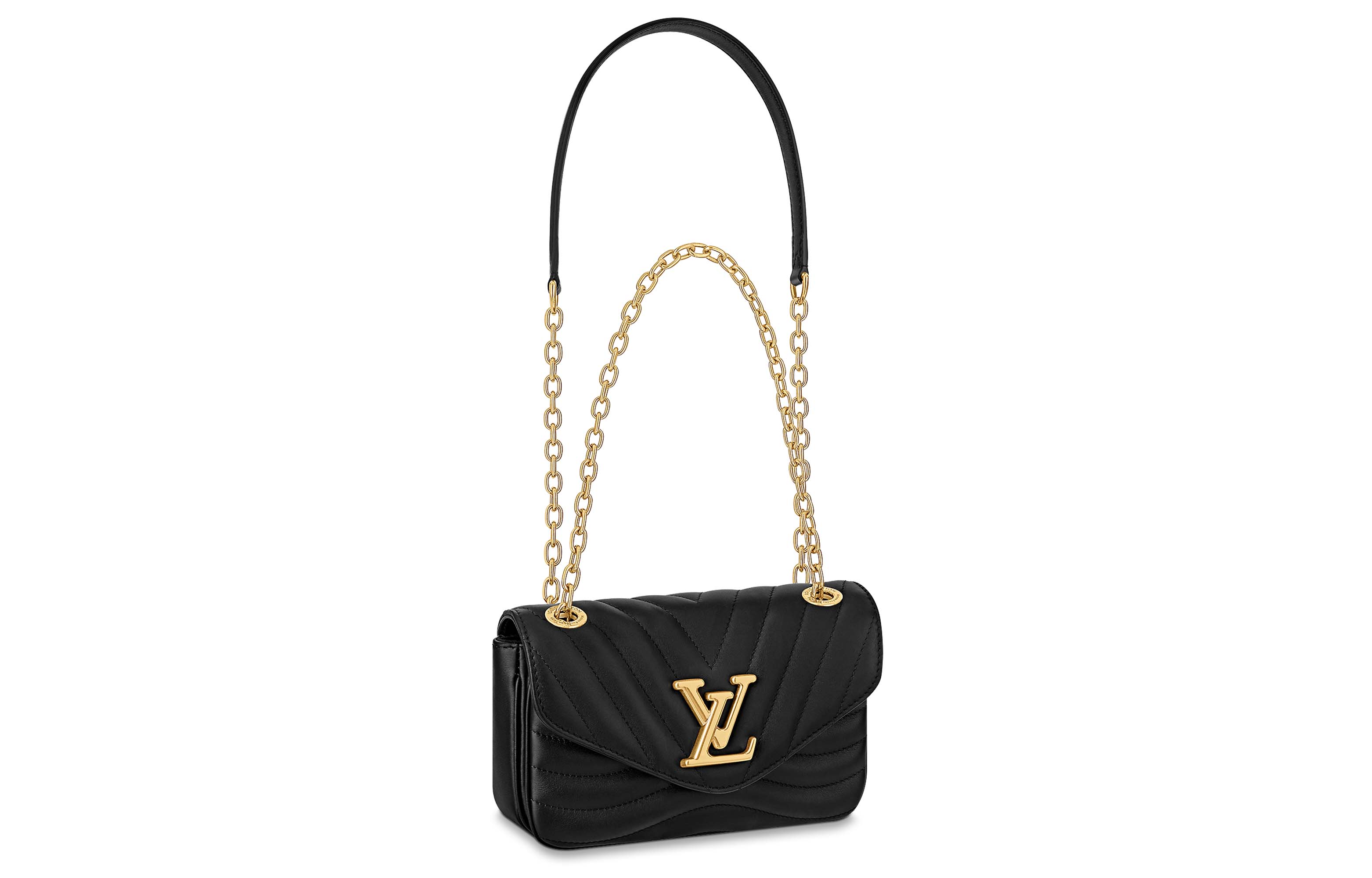 

LOUIS VUITTON Портативная сумка через плечо New Wave из коровьей кожи, женская, черная