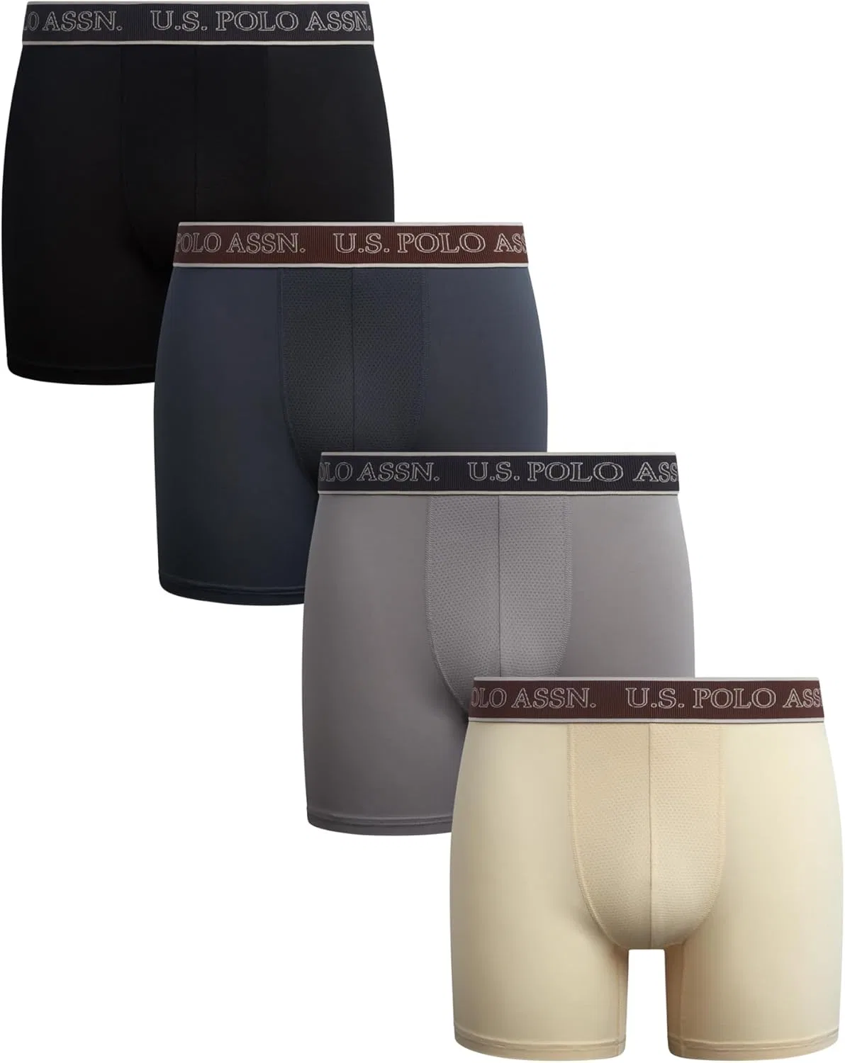 Боксеры U.S. POLO ASSN., Black/Charcoal Grey/Bone White/Ultimate Grey