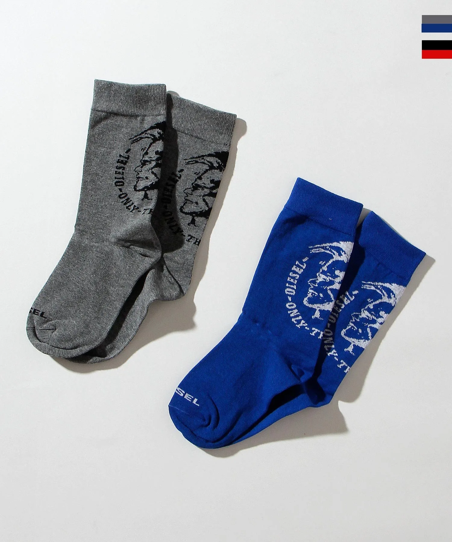 (K) DIESEL/J00186-0EASX Детские и подростковые носки с логотипом бренда, Gray