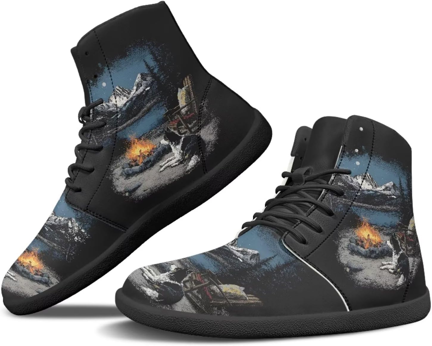 

Охотничьи ботинки Binienty Barefoot для мужчин и женщин, водонепроницаемые, из искусственной кожи, высокие, с поддержкой лодыжки, спортивная обувь, Oil Painting Dog