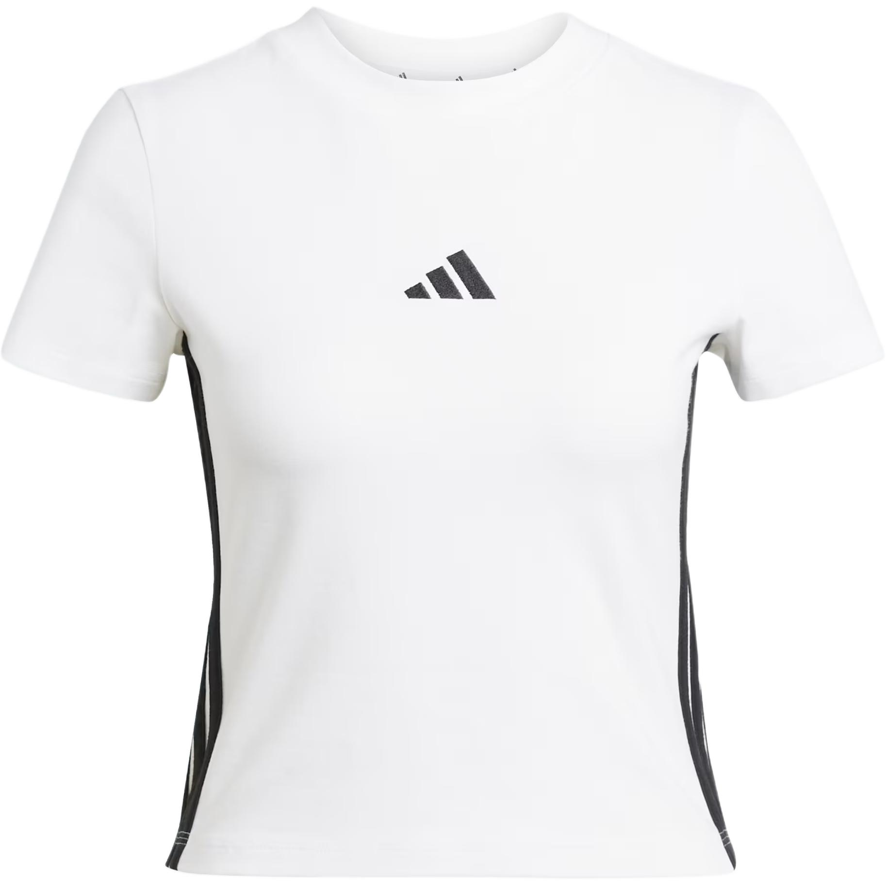 Футболка-бэби Slim 3 Stripes Adidas, белый/черный — фото 3