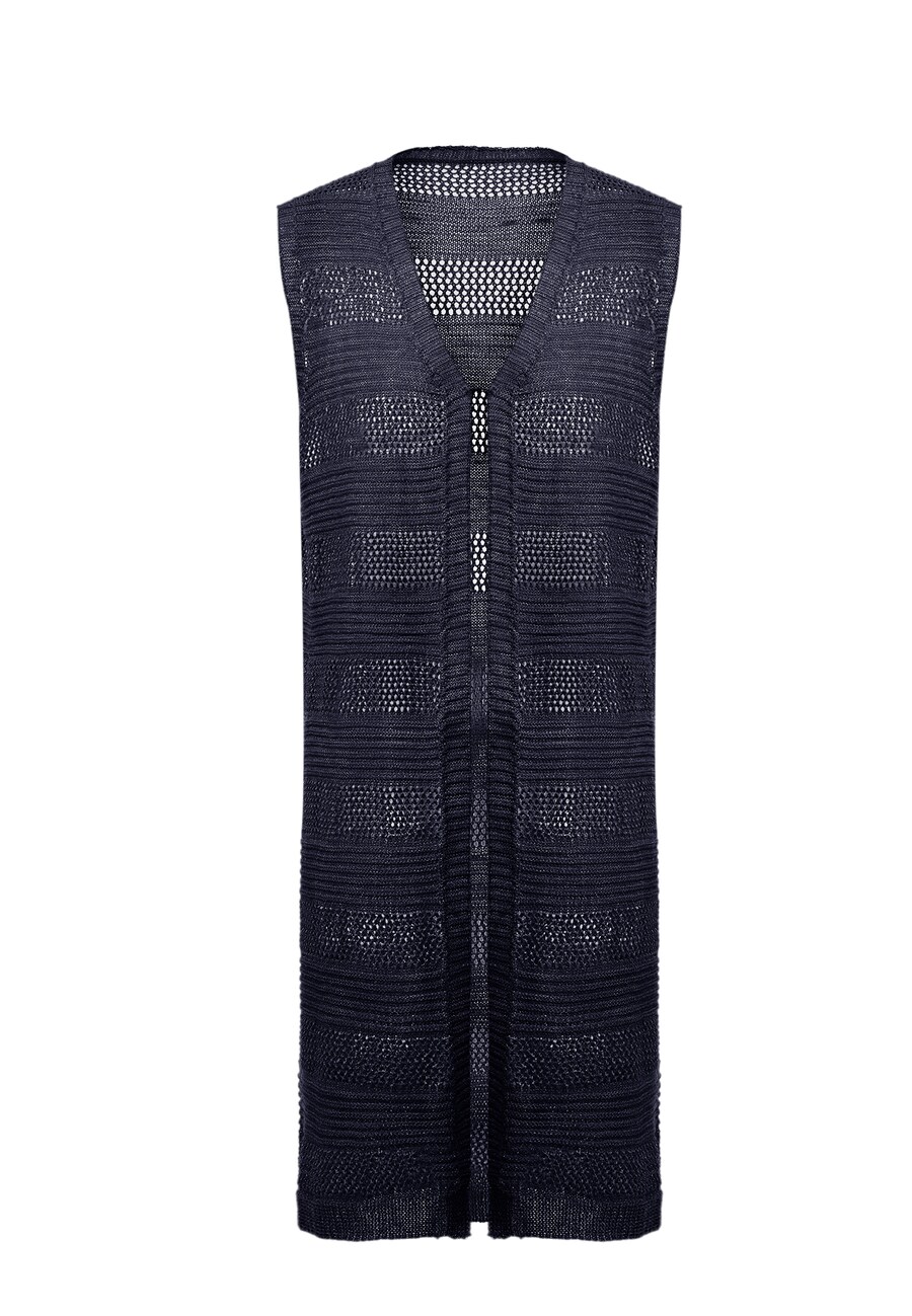 

Вязаный кардиган caneva Knitted Vest, морской синий