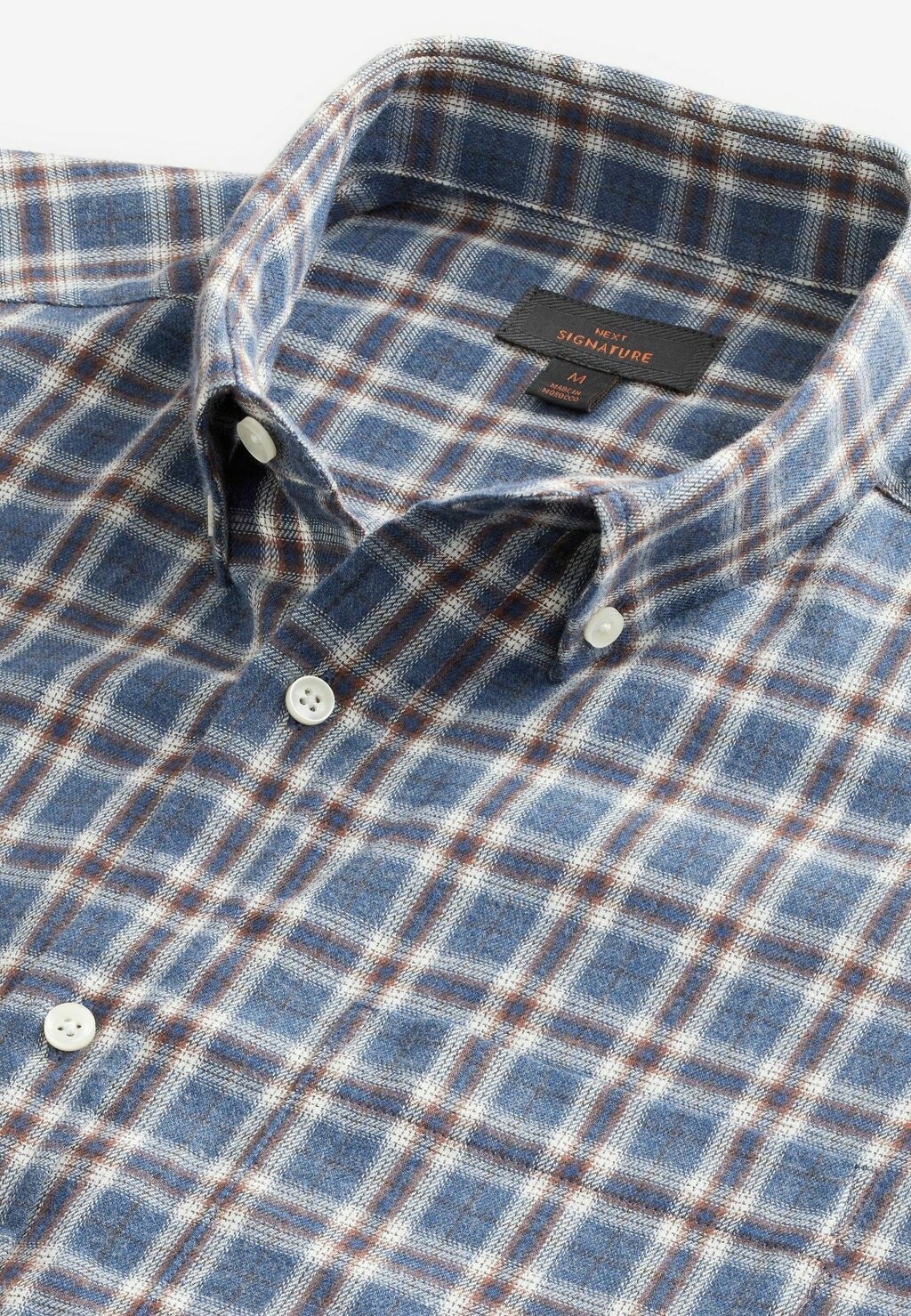 

Рубашка SIGNATURE BRUSHED CHECK LONG SLEEVE REGULAR FIT Next, синий