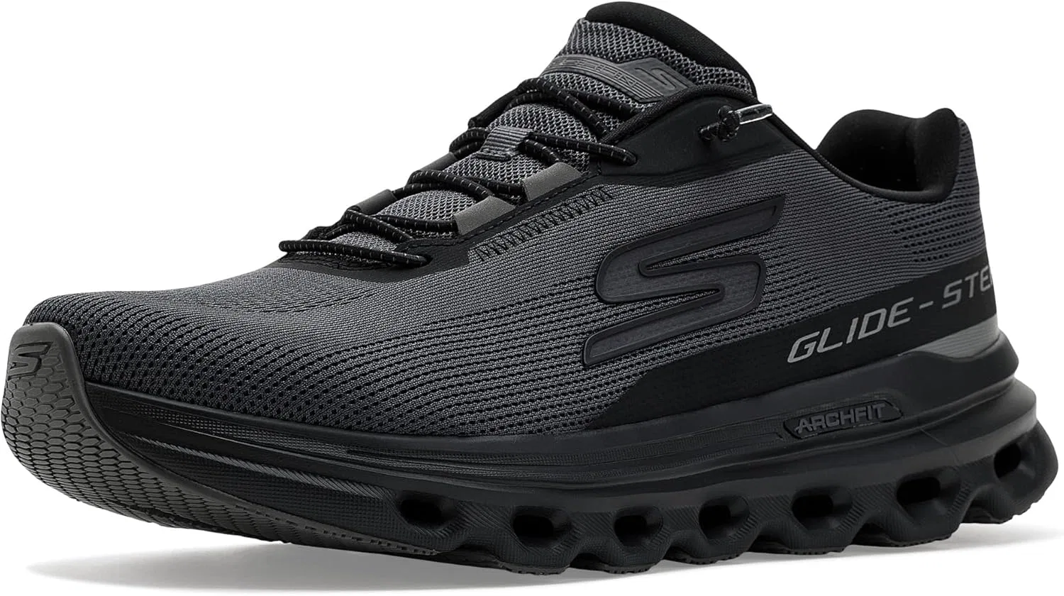 Мужские кроссовки Skechers Go Run Glide Step Arch Fit Ackler, Black Dark Grey