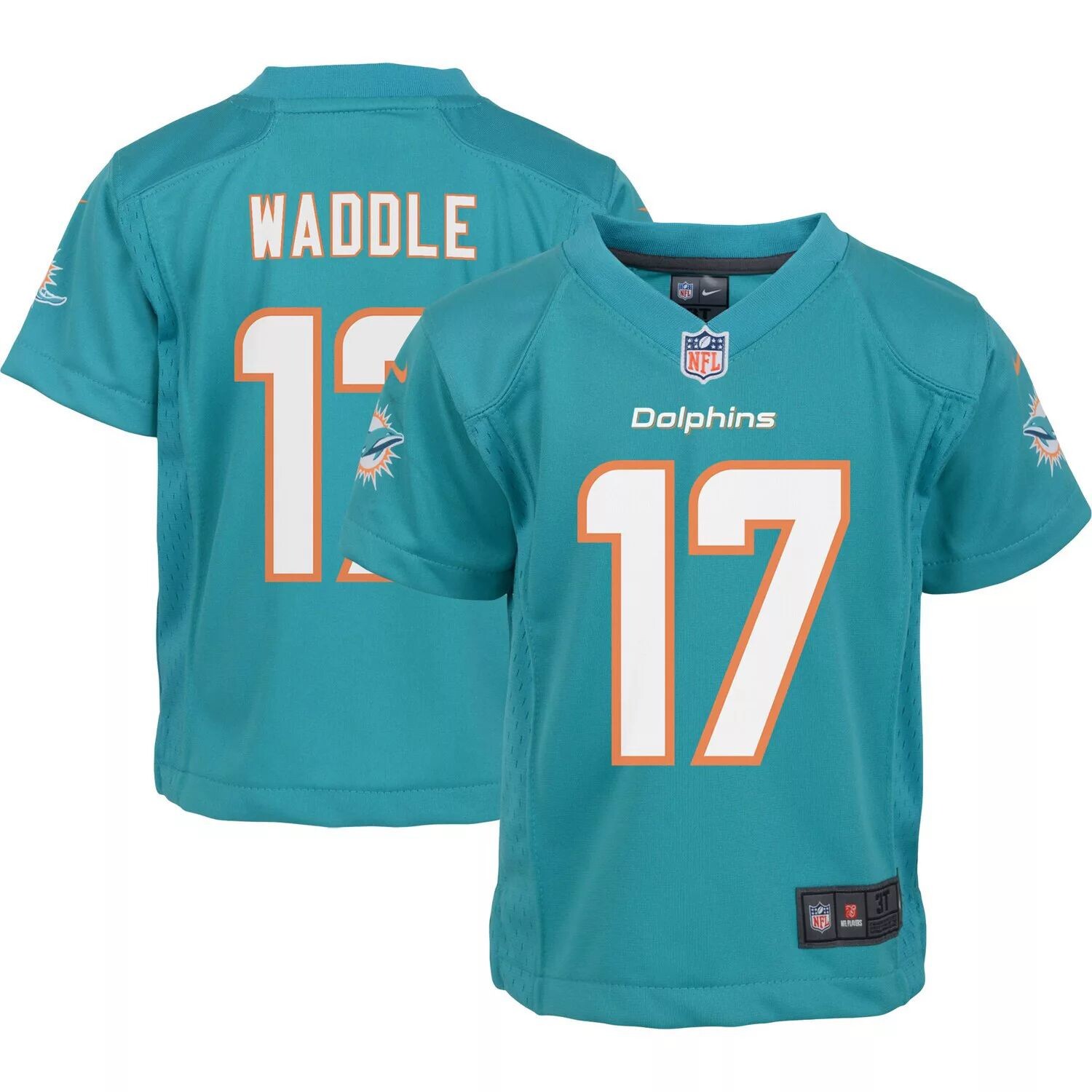 Джерси Nike Jaylen Waddle Aqua Miami Dolphins для дошкольников Nike
