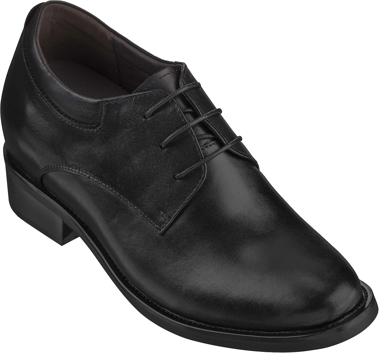 

Мужские невидимые туфли Calden для увеличения роста - черная лаковая кожа, шнуровка, легкие формальные оксфорды под смокинг - на 10 см выше - K595101 - размер 8 D(M) US