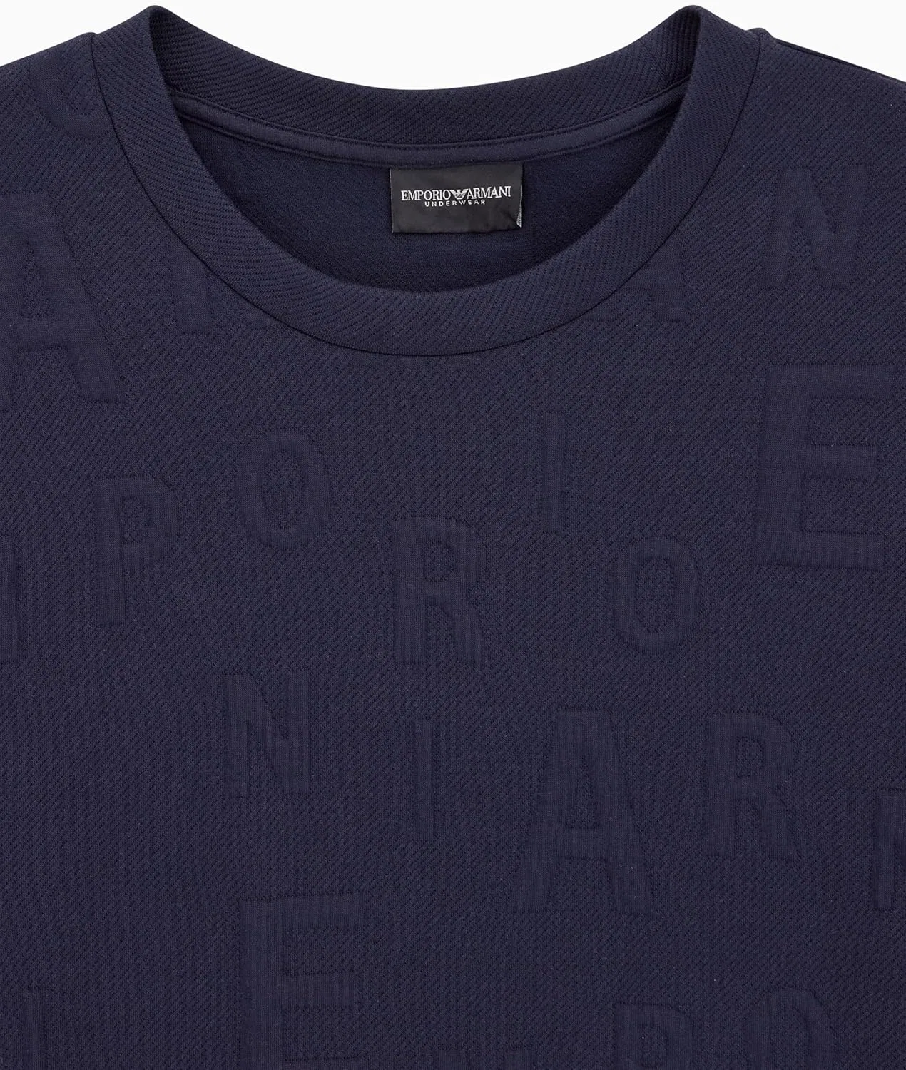 Мужской спортивный костюм Emporio Armani из тисненой махровой ткани, Armani Blue Jacq/Armani Blue — фото 2