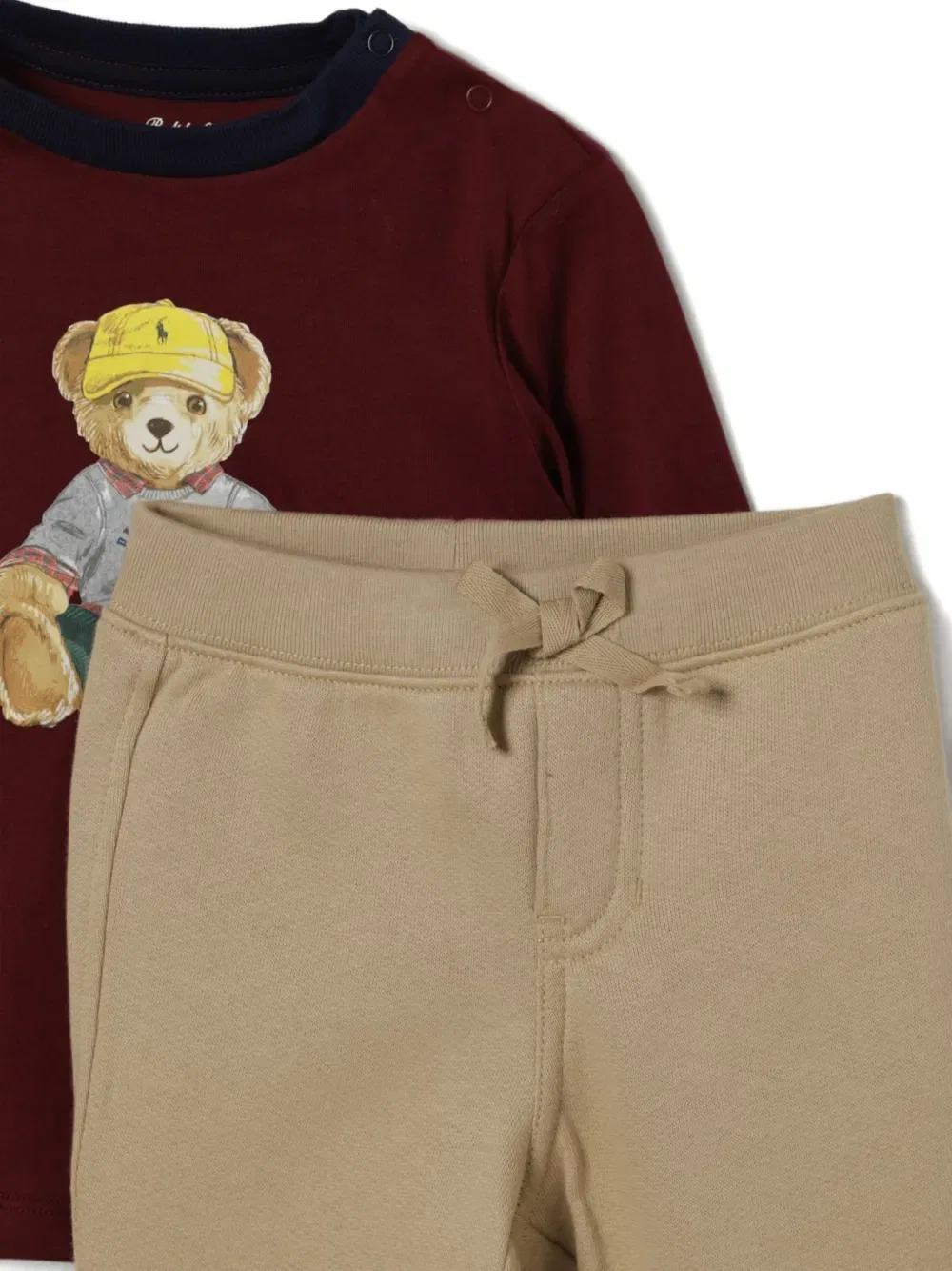 Спортивный костюм Polo с изображением медведя Polo Ralph Lauren Kids, красный — фото 3
