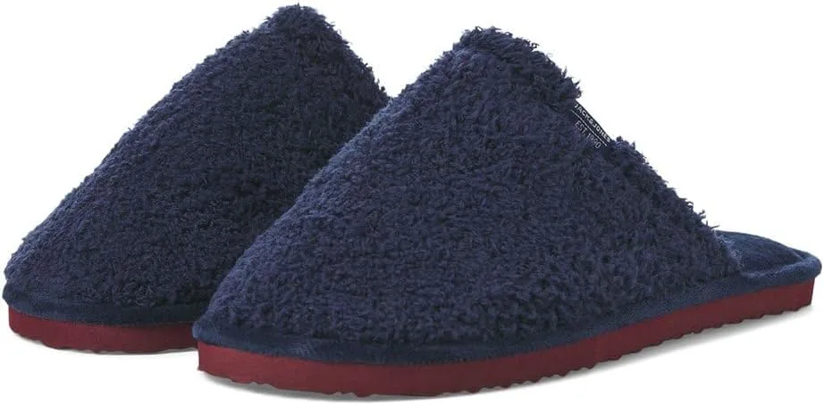Мужские тапочки Jfwharry Fluff от Jack & Jones, темно-синий — фото 3