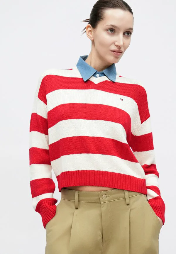 Регбийный свитер Tommy Hilfiger, Primary Red/Calico Rugby — фото 4