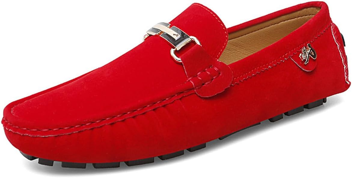 

Мужские мокасины для вождения черные слипоны с замшевой пряжкой Dacnakby