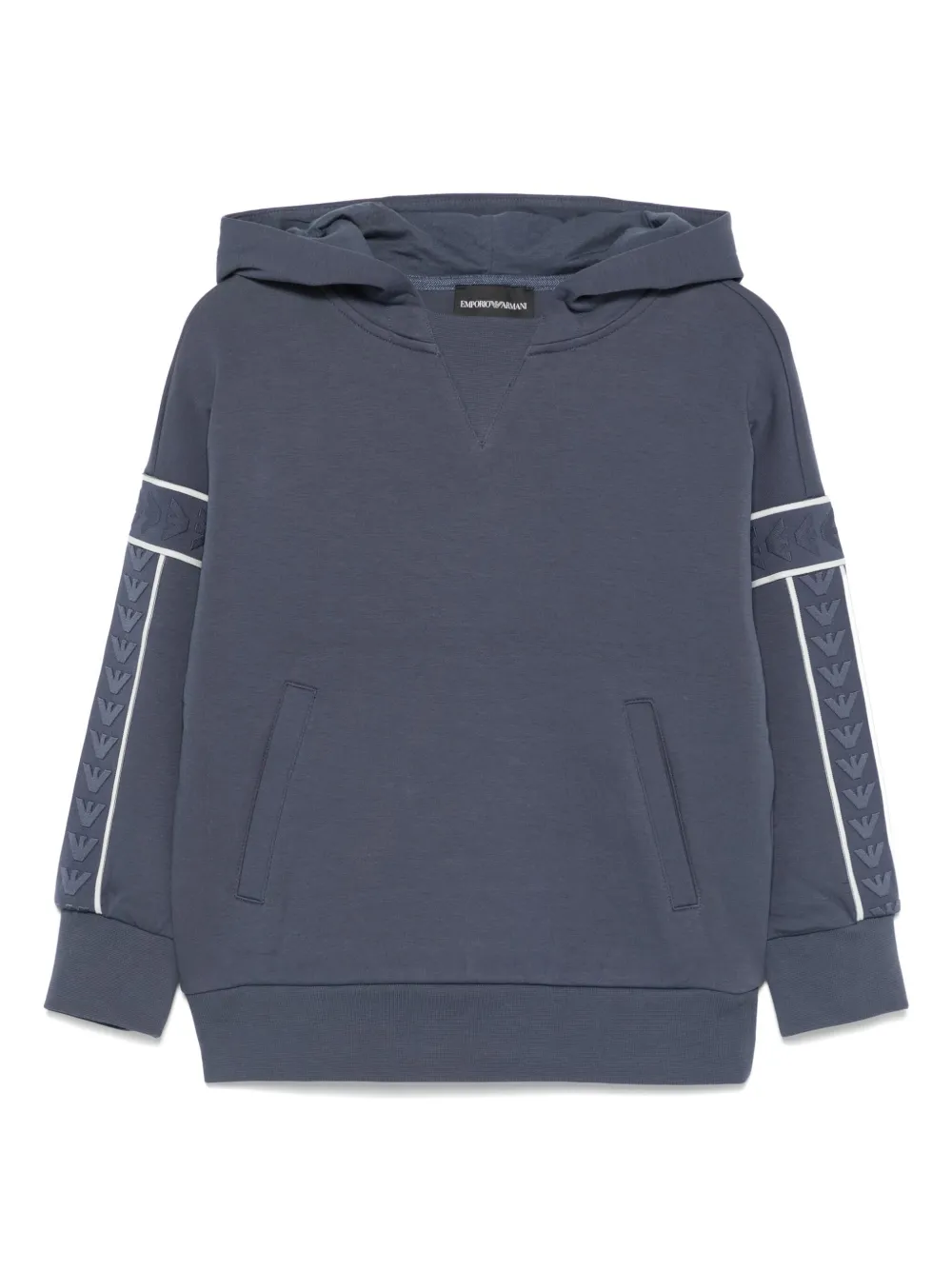 

Худи с тисненым логотипом Emporio Armani Kids, синий