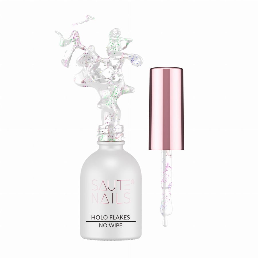 

SAUTE NAILS Топ гибридный HOLO FLAKES TOP NO WIPE - 8 мл