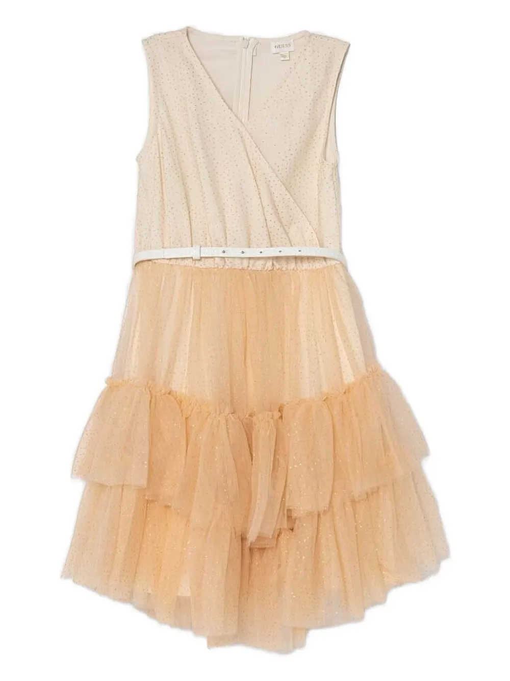 

Многоярусное платье, украшенное блестками guess kids, оранжевый