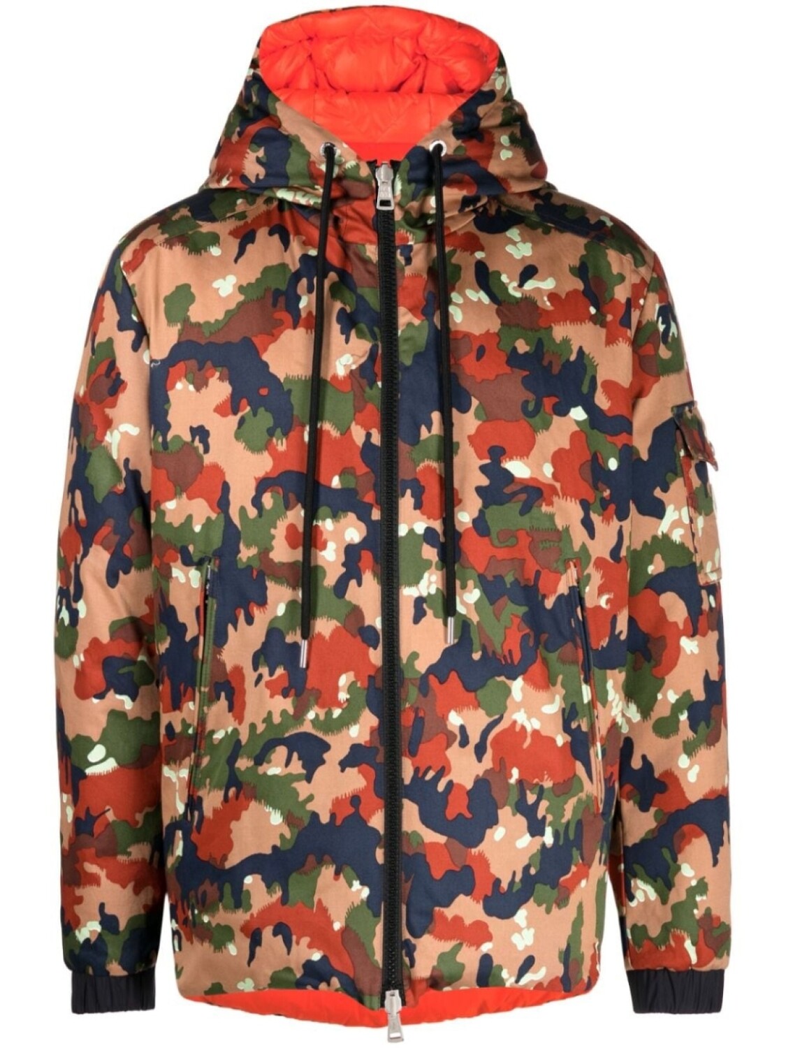 

Moncler двусторонний бомбер с камуфляжным принтом, нейтральный цвет