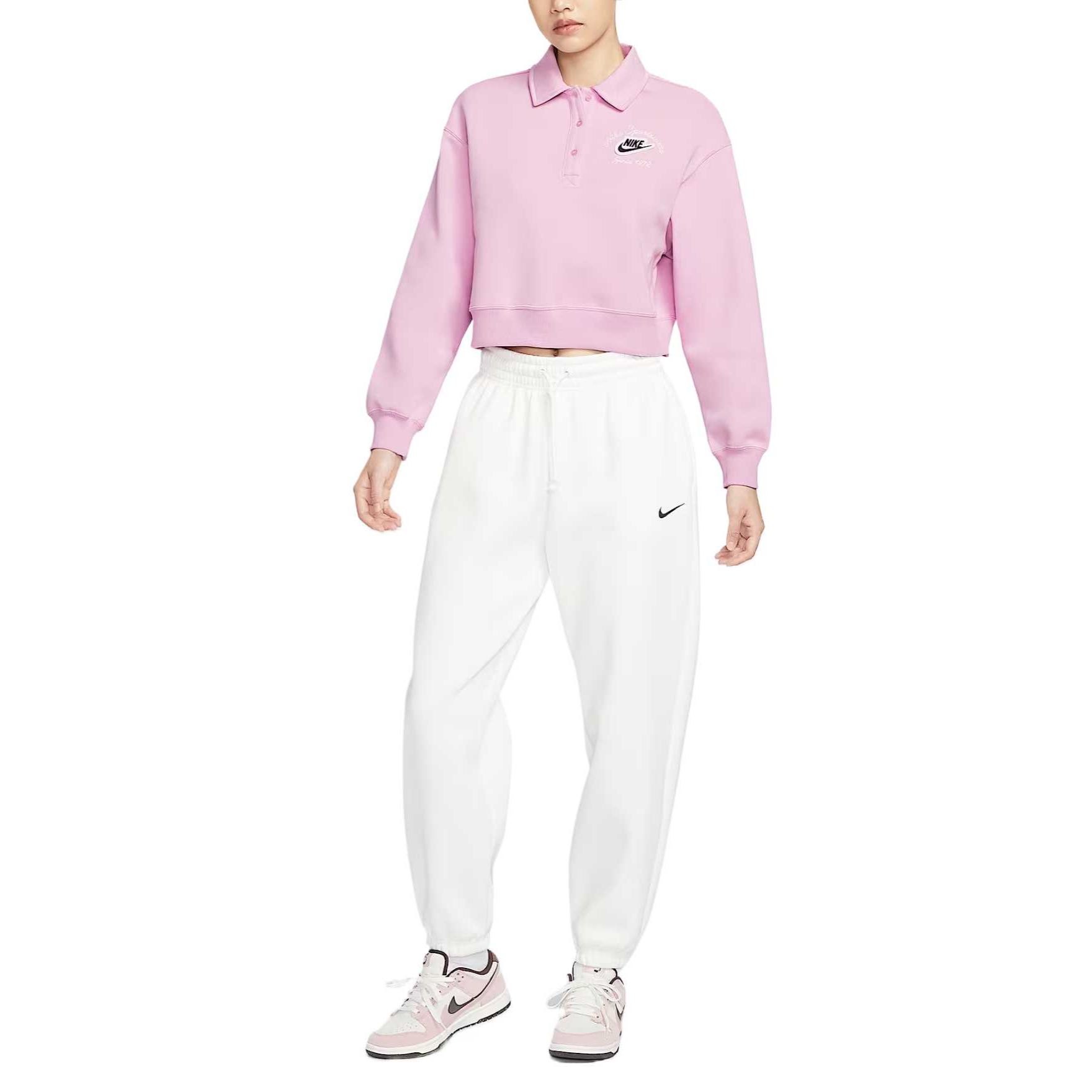 Спортивный свитшот Phoenix Fleece женский Nike, розовый — фото 4