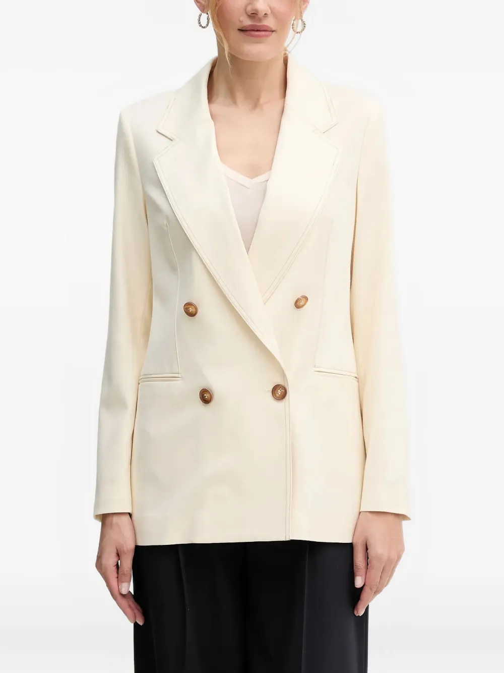 

Двубортный топ на пуговицах Benetton, нейтральный