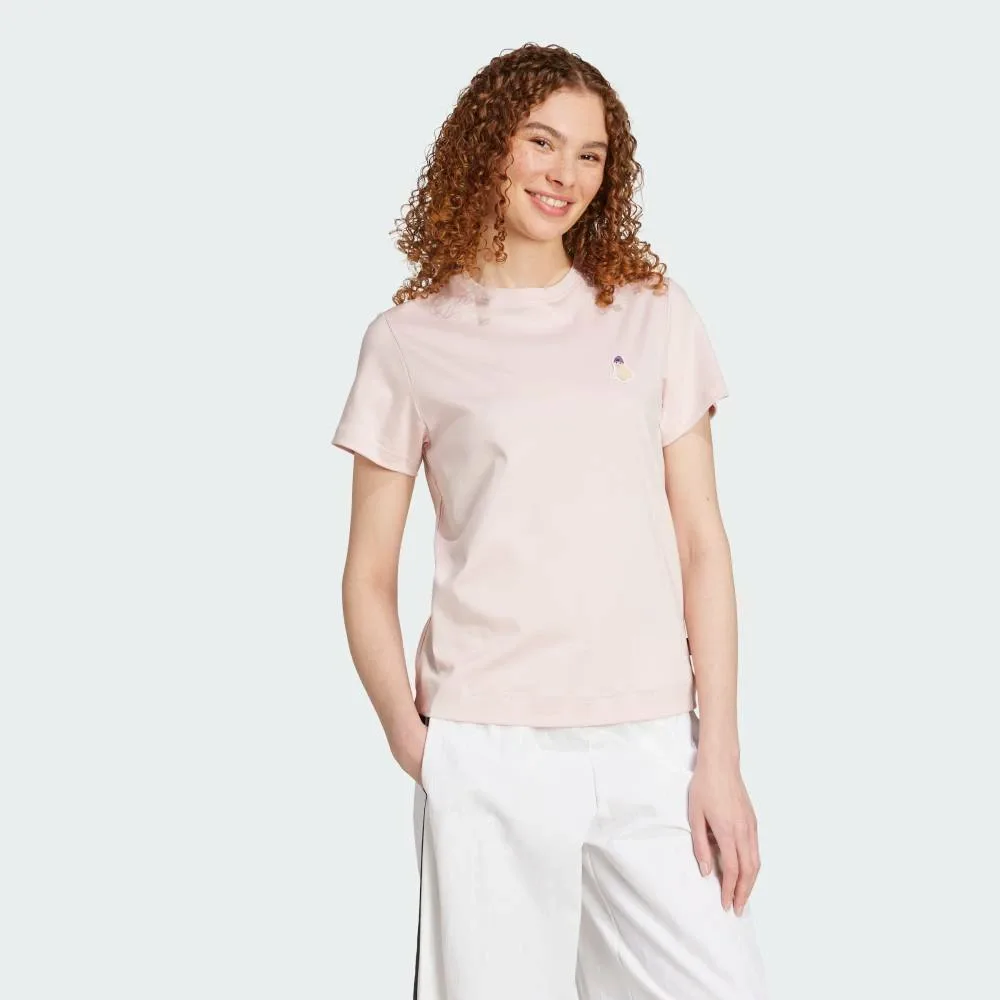 Футболка с коротким рукавом с графическим изображением кошки Adidas, pink — фото 3
