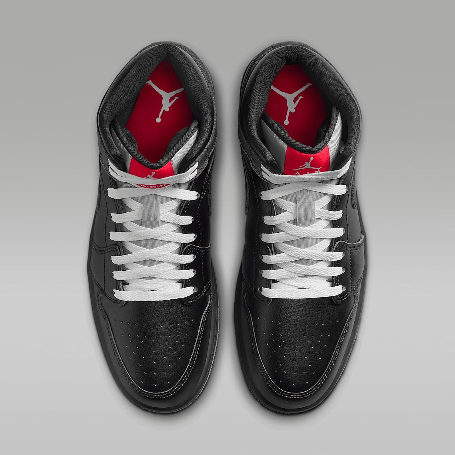 Мужские кроссовки Nike Air Jordan 1 Mid SE, белый/черный/серый — фото 4