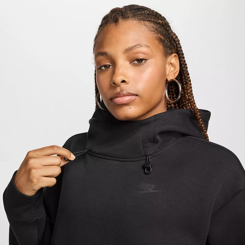 Женская толстовка большого размера из флиса Nike Sportswear Tech Fleece, черный — фото 3