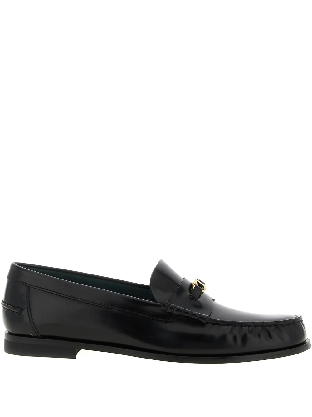 Лоферы из кожи с металлической фурнитурой Tod'S, черный