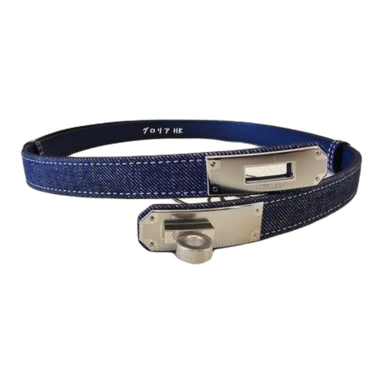 HERMES Женский ремень Epson синий шириной 1.8 см, Blue — фото 4