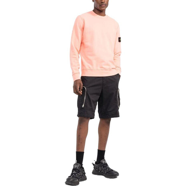 Толстовка brushed cotton fleece sweatshirt 'pink' Stone Island, розовый — фото 2