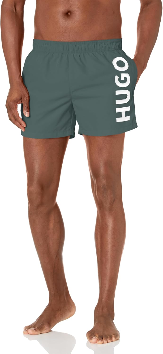 

Мужские плавки Hugo с вертикальным логотипом, Dark Moss Green