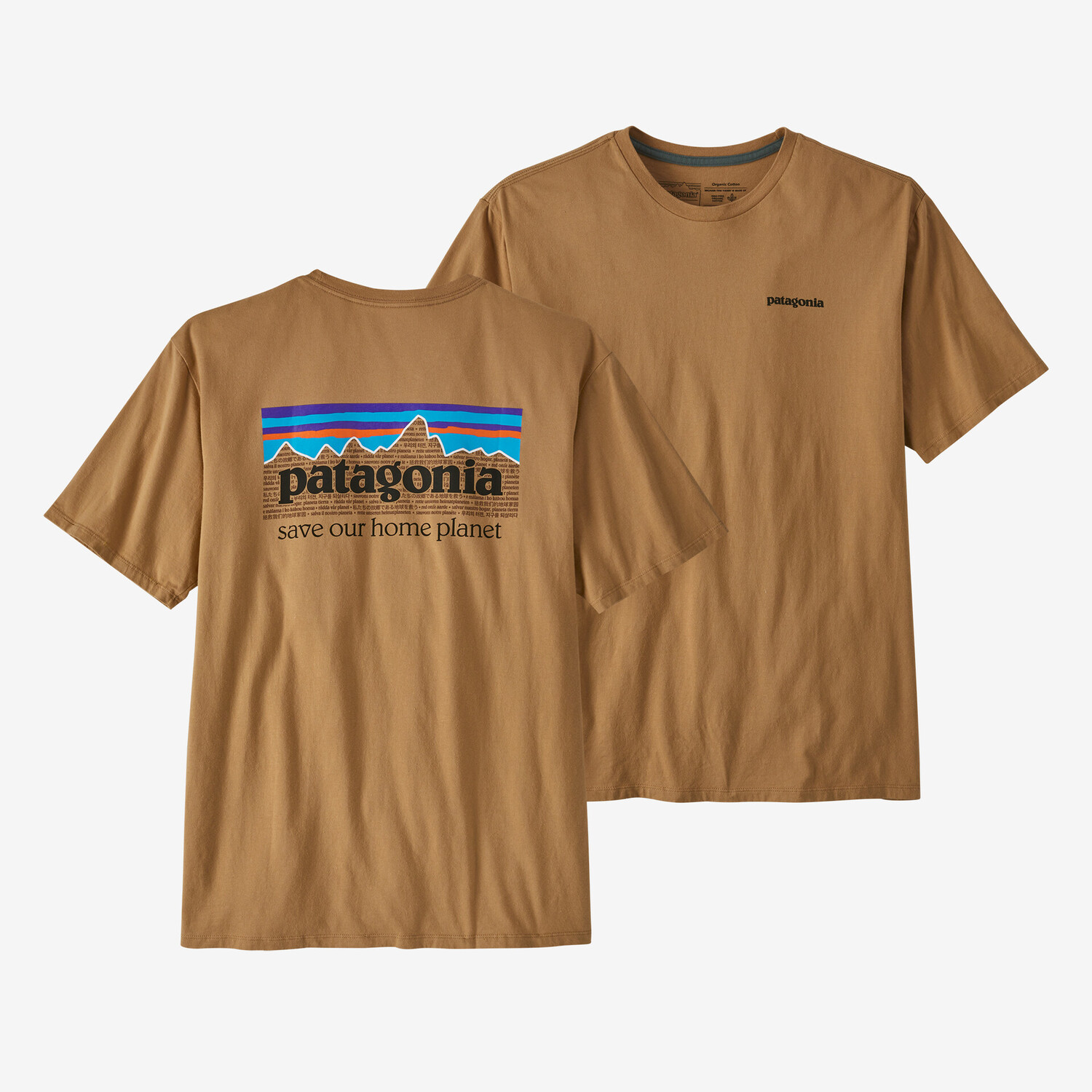 

Мужская органическая футболка P-6 Mission Patagonia, цвет Grayling Brown