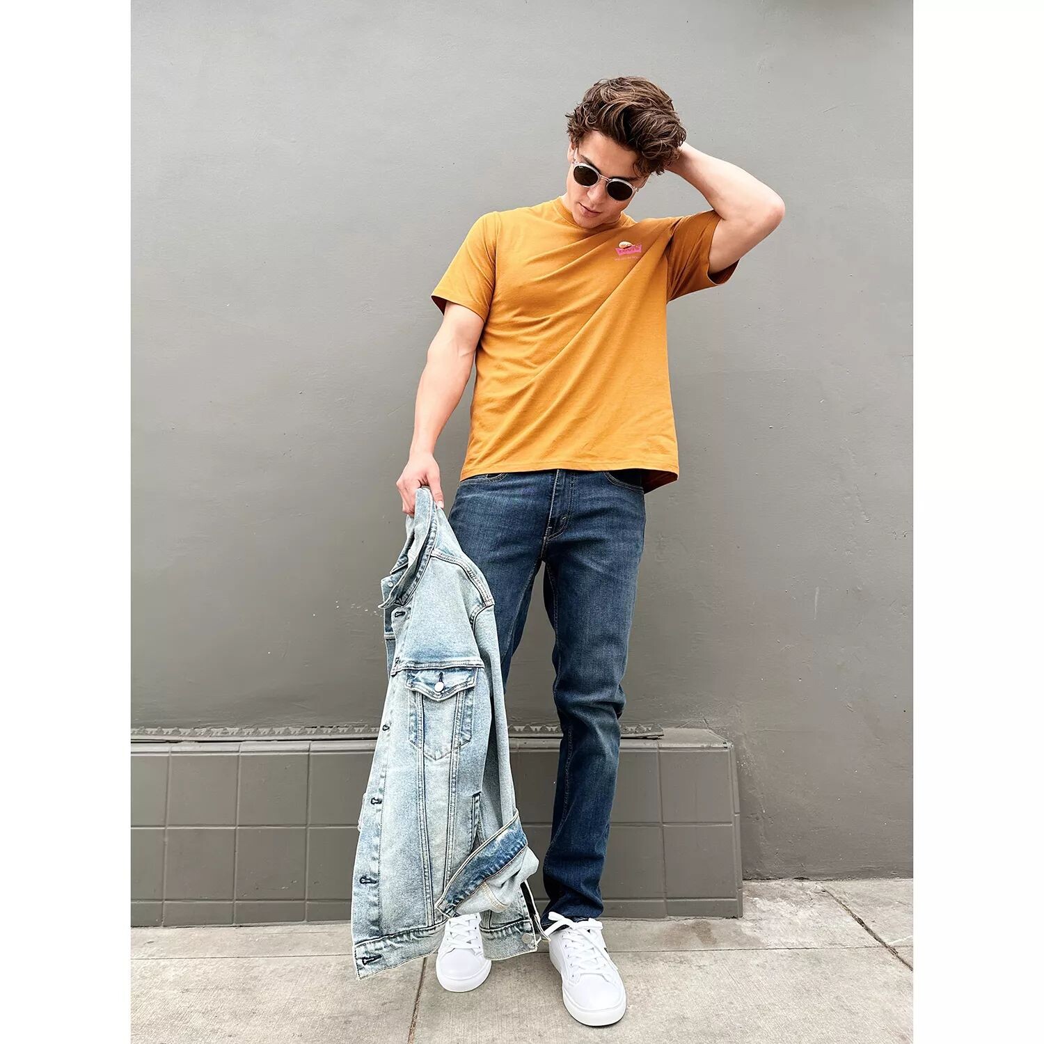 Мужские эластичные джинсы узкого кроя Levi's 511 — фото 4
