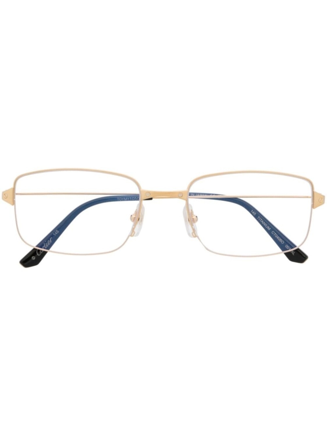 

Cartier Eyewear очки в прямоугольной оправе, золотистый