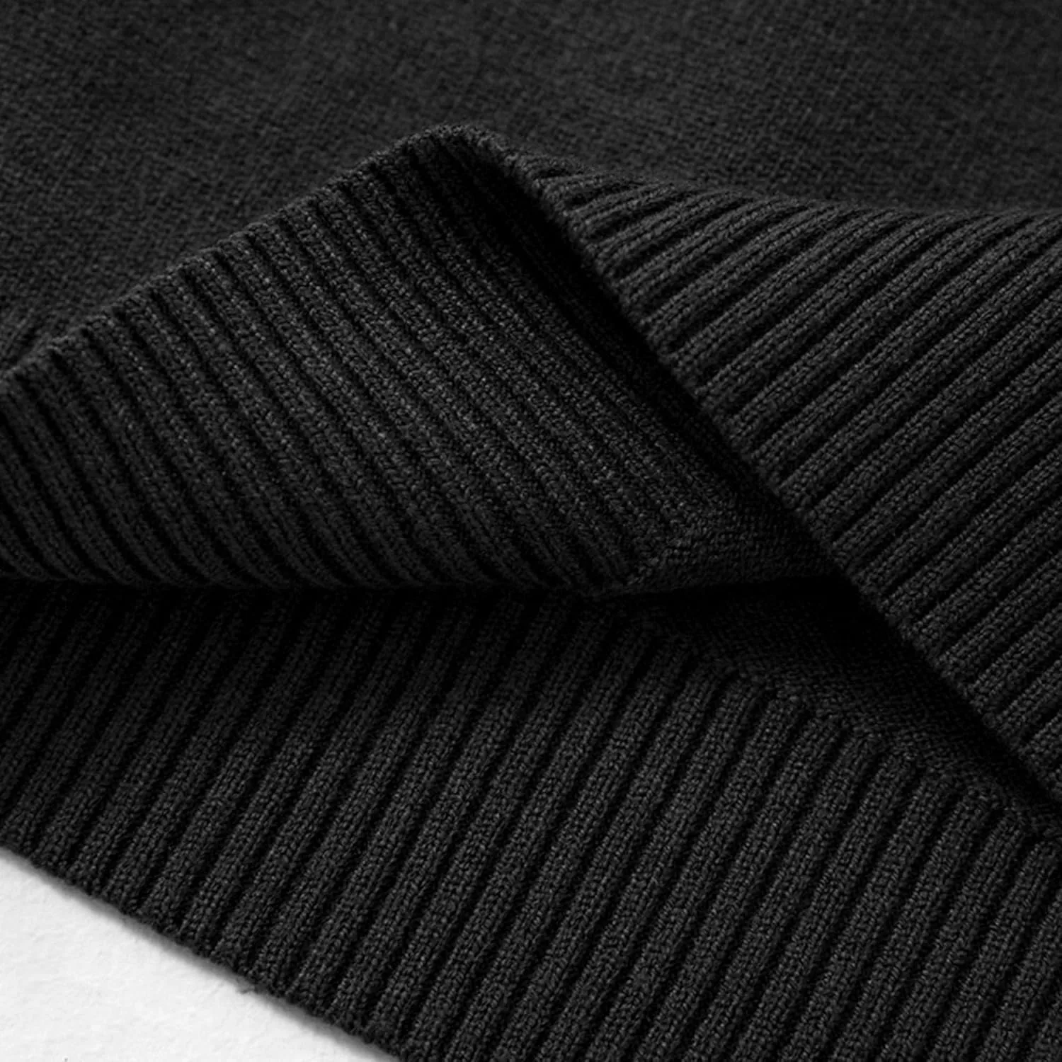 Мужской свитер с воротником стойкой и молнией до середины Slim Fit — фото 4
