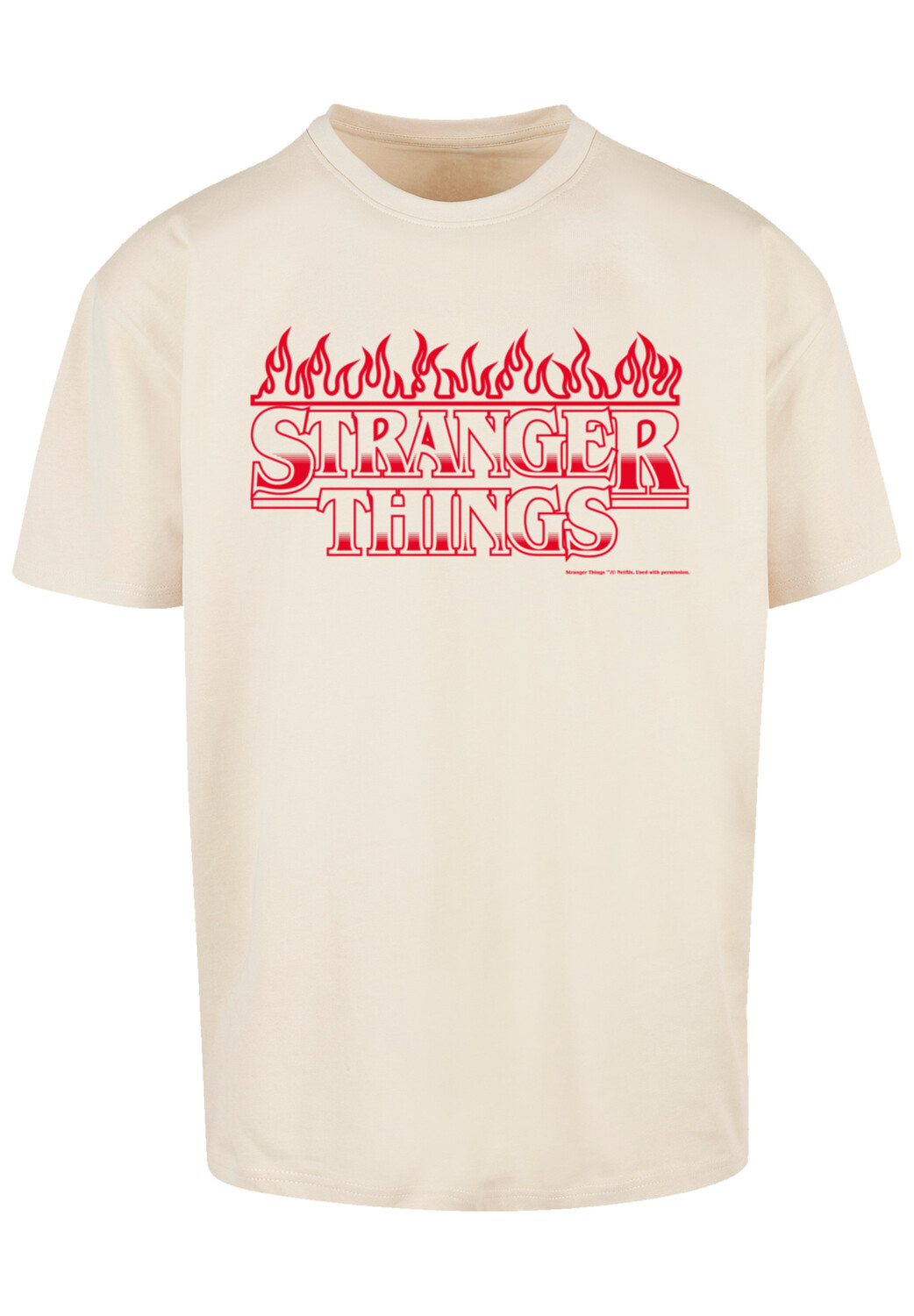 

Футболка F4NT4STIC Stranger Things Flames Netflix TV Series, песочный