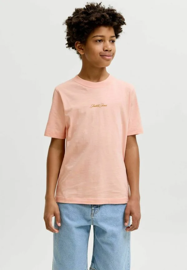 Футболка, футболка для подростков, футболка с принтом Jack & Jones Junior, Peach Melba — фото 3